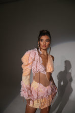 Load image into Gallery viewer, The MARIBEL Beaded Ombre Lace Co-Ord with 3D Flowers and Chain details