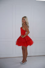 Load image into Gallery viewer, The GLIMMERA Dress - Red Lace