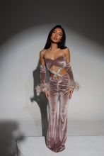 Load image into Gallery viewer, The EMILIA Jumpsuit with Feather Cuffs Sleeves and Luxe details