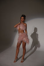 Load image into Gallery viewer, The FLORRIE Beaded Dress with Feather and Rope Details