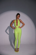 Load image into Gallery viewer, The FREYA Studded Jumpsuit in Flo Yellow