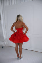 Load image into Gallery viewer, The GLIMMERA Dress - Red Lace