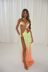 The AURELIA Bodysuit and Maxi Skirt with Diamanté Embellishments
