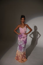 Load image into Gallery viewer, The DAPHNE Beaded Ombre Lace Dress with 3D Flowers