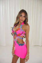 Load image into Gallery viewer, The ZANIKA Dress with Diamonds (Hot Pink)