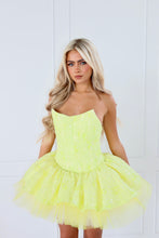 Load image into Gallery viewer, The GLIMMERA Dress - Beaded Lace in Lime