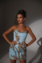 Load image into Gallery viewer, The TABITHA Dress with Gold Rope and Diamond Embellishments