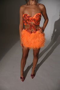 The BIANCA Dress in Hot Orange