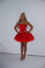 Load image into Gallery viewer, The GLIMMERA Dress - Red Lace
