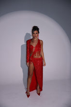 Load image into Gallery viewer, The HALLIE Beaded Sequin Tassel Maxi Dress