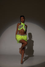 Load image into Gallery viewer, The JIANNA Feather Skirt and Wrap Top with Embellishments