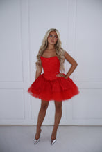 Load image into Gallery viewer, The GLIMMERA Dress - Red Lace