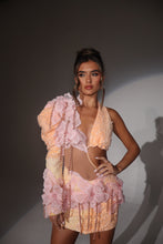 Load image into Gallery viewer, The MARIBEL Beaded Ombre Lace Co-Ord with 3D Flowers and Chain details