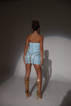 Load image into Gallery viewer, The TABITHA Dress with Gold Rope and Diamond Embellishments