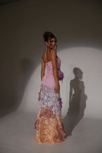 Load image into Gallery viewer, The DAPHNE Beaded Ombre Lace Dress with 3D Flowers