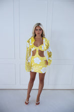 Load image into Gallery viewer, The ROSELIGHT Dress and Cropped Jacket - Yellow/White Flower Sequin