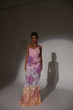 Load image into Gallery viewer, The DAPHNE Beaded Ombre Lace Dress with 3D Flowers