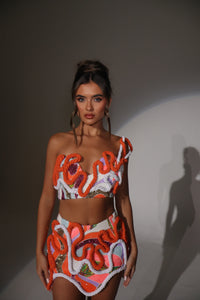 The NYLAH Beaded Sequin Co-Ord with Rope detail