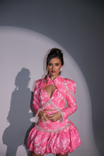 Load image into Gallery viewer, The MONICA Sweetheart Top, Dropped Waist Puffball Skirt and Cropped Blazer