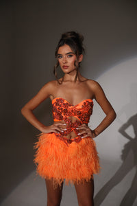 The BIANCA Dress in Hot Orange