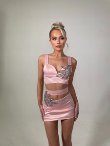 The LUELLA Bralet in Baby Pink