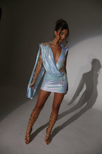 Load image into Gallery viewer, The ORELIA Grecian Drape Dress with Gold Embellished Arm Cuff