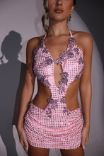 Load image into Gallery viewer, The ROSIE Studded Playsuit with Diamond Appliques (Baby Pink)