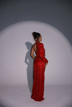 Load image into Gallery viewer, The HALLIE Beaded Sequin Tassel Maxi Dress
