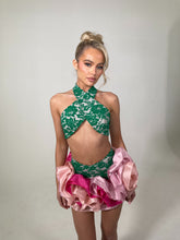 Load image into Gallery viewer, The SAFIYA Lace Wrap Top - Green