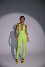 Load image into Gallery viewer, The FREYA Studded Jumpsuit in Flo Yellow
