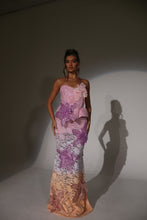 Load image into Gallery viewer, The DAPHNE Beaded Ombre Lace Dress with 3D Flowers