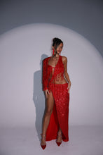 Load image into Gallery viewer, The HALLIE Beaded Sequin Tassel Maxi Dress