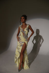 The RIVER Maxi Dress with Silver Jewel Embellishments