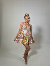 Load image into Gallery viewer, The KEONI Dress in Silver / Floral Sequin