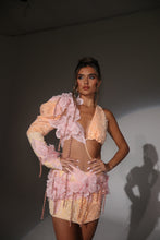 Load image into Gallery viewer, The MARIBEL Beaded Ombre Lace Co-Ord with 3D Flowers and Chain details