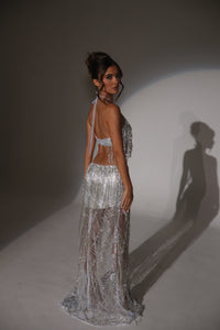 The COSETTE Dress with Silver Beaded Tassels