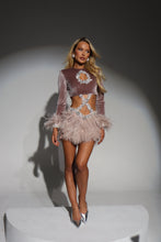 Load image into Gallery viewer, The BELLA Dress with Feathers and Luxe Details