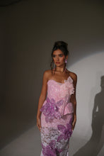 Load image into Gallery viewer, The DAPHNE Beaded Ombre Lace Dress with 3D Flowers