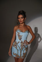 Load image into Gallery viewer, The TABITHA Dress with Gold Rope and Diamond Embellishments