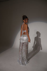 The COSETTE Dress with Silver Beaded Tassels
