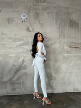 Load image into Gallery viewer, The EVELYN Jumpsuit (White/Silver)