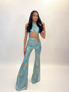 VIVA TROUSERS (BLUE/GOLD FOIL)