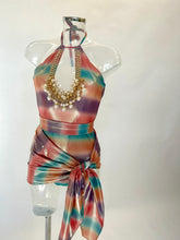 Load image into Gallery viewer, The CHARLOTTE Swimsuit, Sarong and Belt / Headband (Mix Colour Shine)