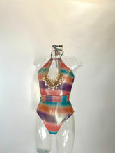 Load image into Gallery viewer, The CHARLOTTE Swimsuit, Sarong and Belt / Headband (Mix Colour Shine)