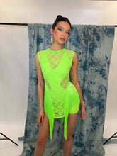 Load image into Gallery viewer, The BRENNA Top with Cut Out Dress (Neon Lace)