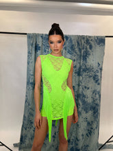 Load image into Gallery viewer, The BRENNA Top with Cut Out Dress (Neon Lace)