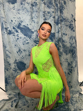 Load image into Gallery viewer, The BRENNA Top with Cut Out Dress (Neon Lace)