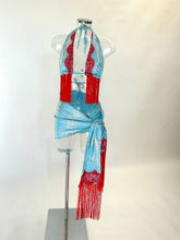 Load image into Gallery viewer, The LILY Bikini and Sarong (Blue/Red)