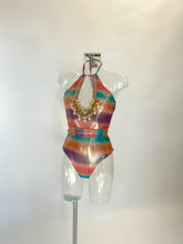 Load image into Gallery viewer, The CHARLOTTE Swimsuit, Sarong and Belt / Headband (Mix Colour Shine)