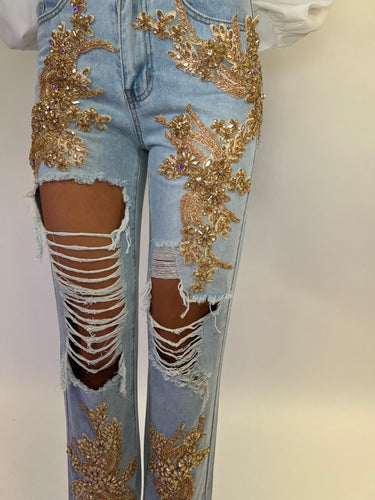 The JEWEL Jeans - Gold